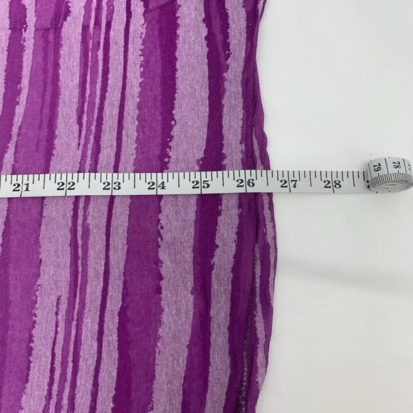 Maurices Womens XXL Top Pink Purple White Sheer Striped V-Neck Stretch Coverup - Picture 6 of 8